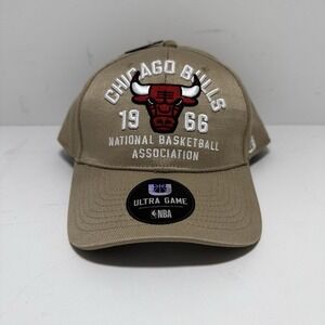 NEW! Chicago Bulls Ultra Game Snapback Hat EST. 1966 NBA Basketball Jordan Tan